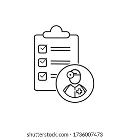 Medical test. Vector icon isolated on white background.