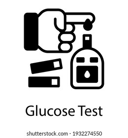 Una prueba de glucosa de prueba médica de estilo modificable 