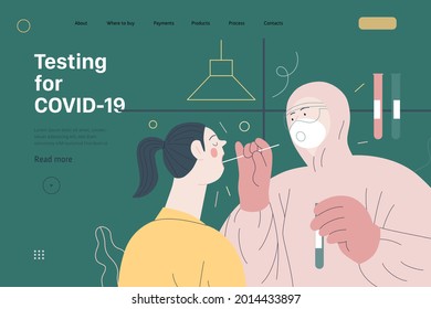 Plantilla de página web de pruebas médicas - pruebas para COVID-19