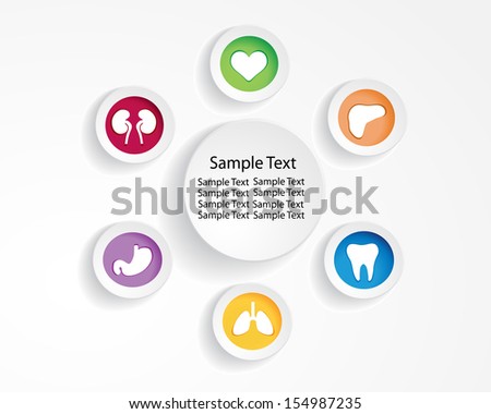 Medical text boxes. Isolated vector illustration