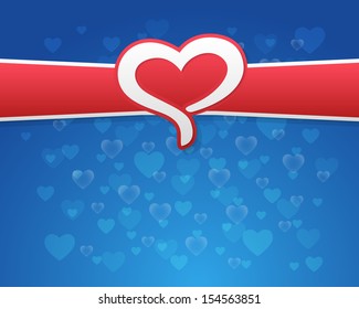Medical Theme Heart Header Vector Background