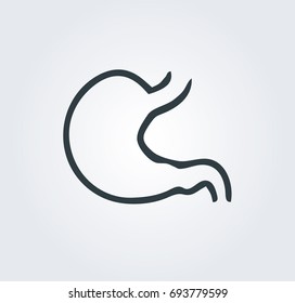 Medical theme. Intestines and stomach. Vector Flat Design EPS 10
