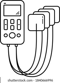 Medical therapeutic device.  Vector outline illustration.