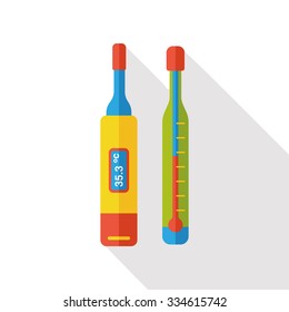medical thermometer flat icon