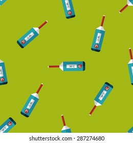 medical thermometer flat icon,eps10 seamless pattern background