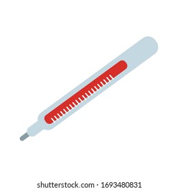 medical thermometer flat style icon vector illustration design