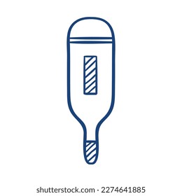 Medical thermometer. Hand drawn vector illustration