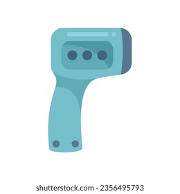 Medical thermometer icon flat vector. Digital temperature. Hand laser isolated
