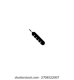 Diseño de Vector plano de icono de termómetro médico.