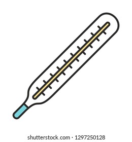 Medical thermometer icon. isolated on white background