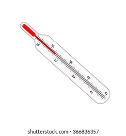 Medical thermometer icon. Simple illustration.