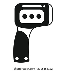 Medical thermometer icon simple vector. Digital temperature. Hand laser
