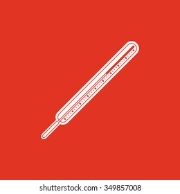 The medical thermometer icon. Thermometer symbol. Flat Vector illustration