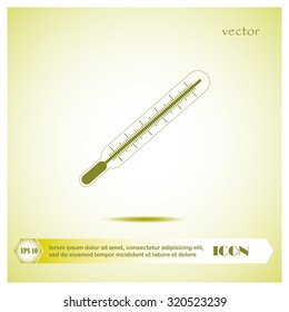 Medical thermometer icon. Vector