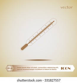 Medical thermometer icon. Vector