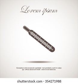 Medical thermometer icon. Vector