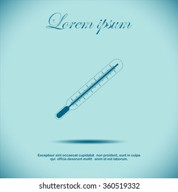 Medical thermometer icon. Vector