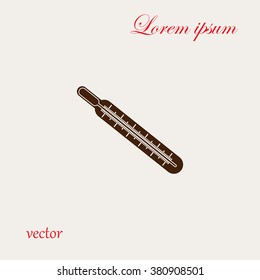 Medical thermometer icon. Vector