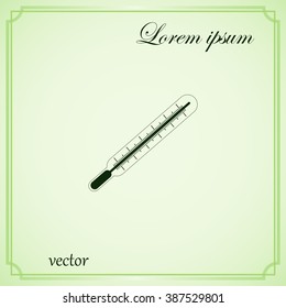 Medical thermometer icon. Vector