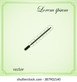 Medical thermometer icon. Vector