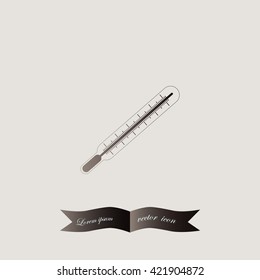 Medical thermometer icon. Vector