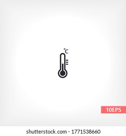 Icono del termómetro médico. Vector Eps 10. Diseño plano Lorem Ipsum 