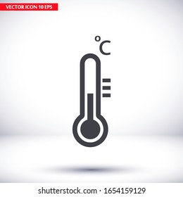 Medical thermometer icon. Vector Eps10 . thermometer shows temperature Flat Design