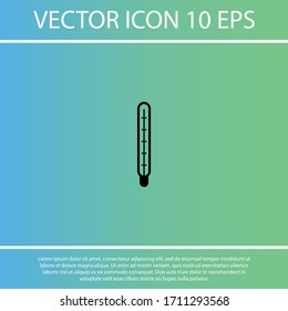 Icono del termómetro médico. Vector Eps10 . termómetro muestra la temperatura Diseño plano 