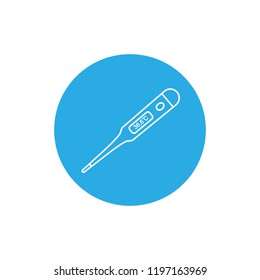 Medical thermometer icon. Vector illustration, flat design.