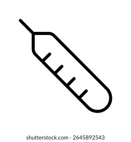 Medical thermometer icon vector. Temperature illustration sign. Cold symbol or logo.
