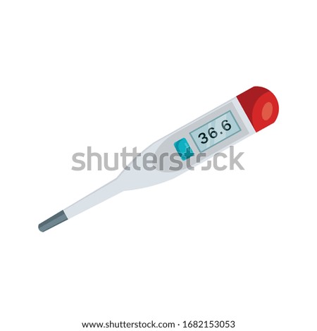 medical thermometer illustration design element. flat icon.