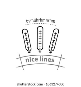 medizinisches Thermometer einzeln auf Vektorsymbol. Medizin-Design-Element