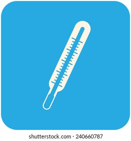 Medical Thermometer, Modern Flat Icon