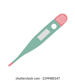 Medical thermometer on white background