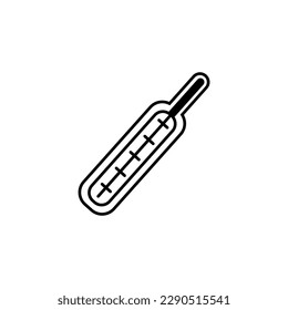 Medical thermometer on white background