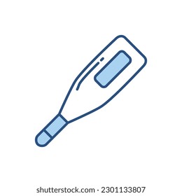 Medical Thermometer related vector line icon. Isolated on white background. Vector illustration. Editable stroke