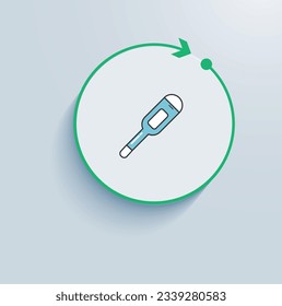 icono de rango de temperatura del termómetro médico
