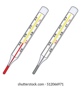 Medical thermometer vector icon