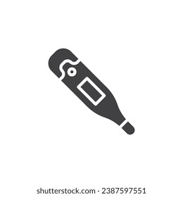 Medical thermometer vector icon. filled flat sign for mobile concept and web design. Digital thermometer glyph icon. Symbol, logo illustration. Vector graphics