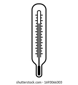 Medical thermometer vector icon isolated on white background