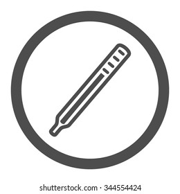 Medical Thermometer vector icon. Style is flat rounded symbol, gray color, rounded angles, white background.