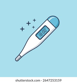 Medical thermometer vector illustration. Perfect for healthcare, hospital, and medical designs. Editable and modern icon for infographics and educational use.