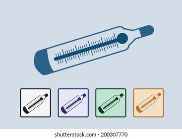 Medical thermometer web icon