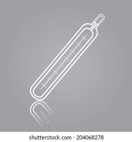Medical thermometer web icon .vector