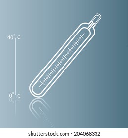 Medical thermometer web icon .vector