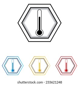 Medical thermometer web icon .vector