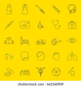medical thin line icons