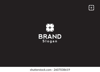 Medical Time Square Monogram with black background. 