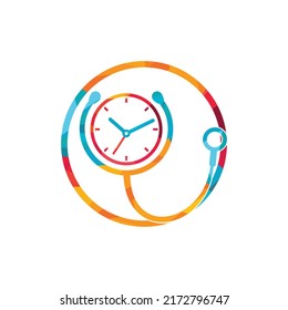 Medical time vector logo design template. Health and medical or pharmacy logo concept.	
