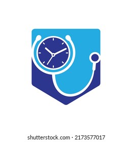 Medical time vector logo design template. Health and medical or pharmacy logo concept.	